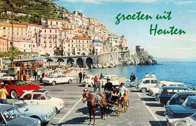 Auto-Moto-Italia 2001 - Pictures &Amp;Amp; Gallery 2 A stunning postcard from auto moto d'italia, note the red countach entering the parking lot at the left. Image copyright: photo copyright martin de vries