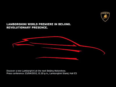 A Teaser For The 2012 Beijing Unveil Of The Lamborghini Su 2 Https://www. Lambocars. Com/wp-content/uploads/2020/11/beijing2012. Jpg