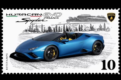 Lamborghini Releases Digital Stamp Together With Bitstamps 2 Https://www. Lambocars. Com/wp-content/uploads/2020/12/bitstamps_huracan_evo. Jpg