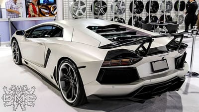 White Lamborghini Aventador Lp900 By Dmc At The 2012 Sema Show 2 Https://www. Lambocars. Com/wp-content/uploads/2020/12/dmc_aventador_sema_311012_2. Jpg