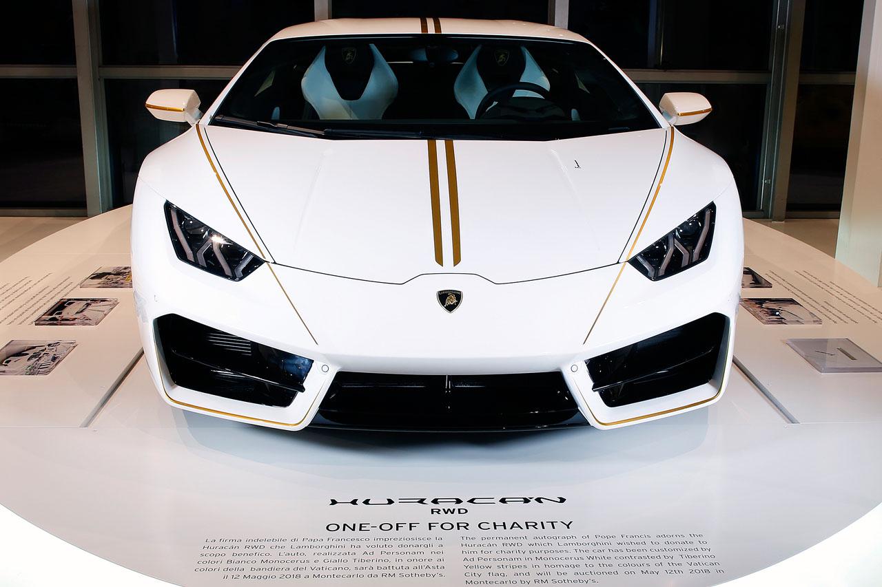 Lamborghini Huracan Raises 715,000 Euro At Auction In Monaco 33 Https://www. Lambocars. Com/wp-content/uploads/2020/12/huracan_rwd_pope_francis_7-1. Jpg