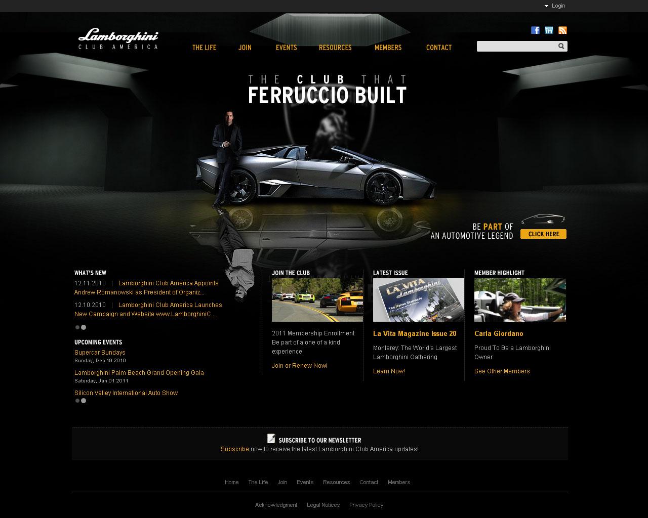 Lamborghini Club America Launches New Website 
