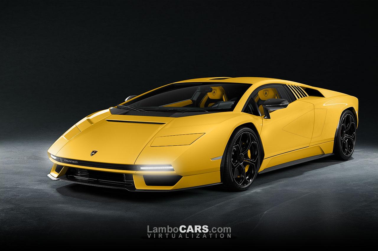 Yellow Lamborghini Countach
