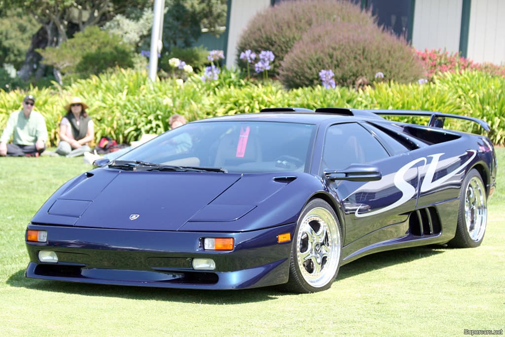 Blue 1996 Lamborghini Diablo SV