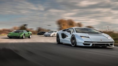 Three generations of the lamborghini countach 0