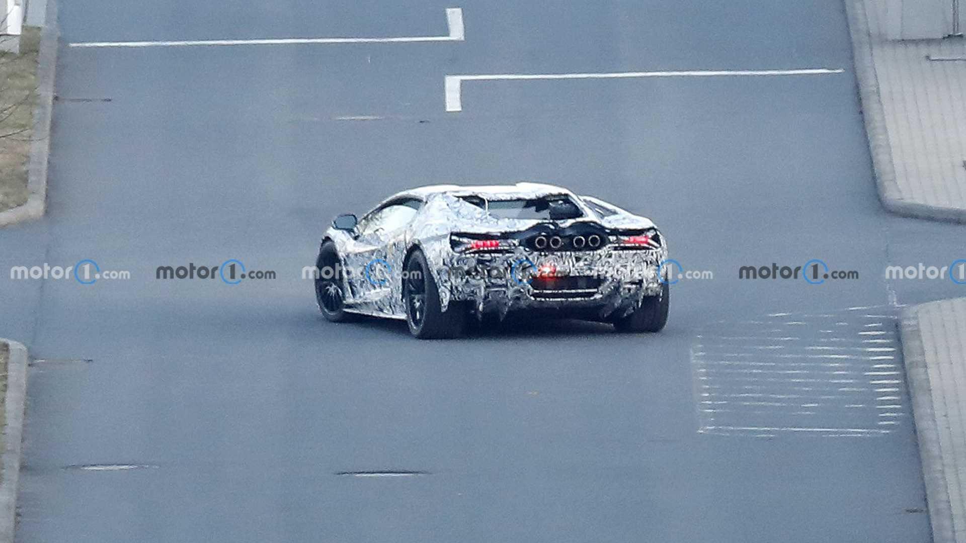The 2023 Lamborghini V12 Flagship Test Mule Is Spotted 15 2023 lamborghini aventador successor spy photo8