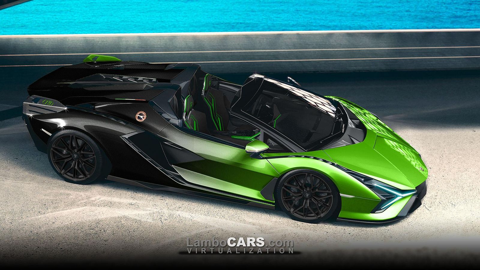 Final Lamborghini Sian Roadster - virtual render