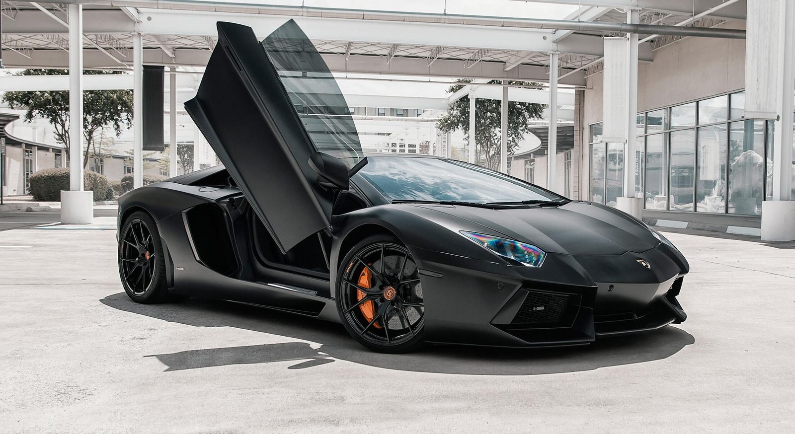 Lamborghini Aventador with the iconic scissor doors