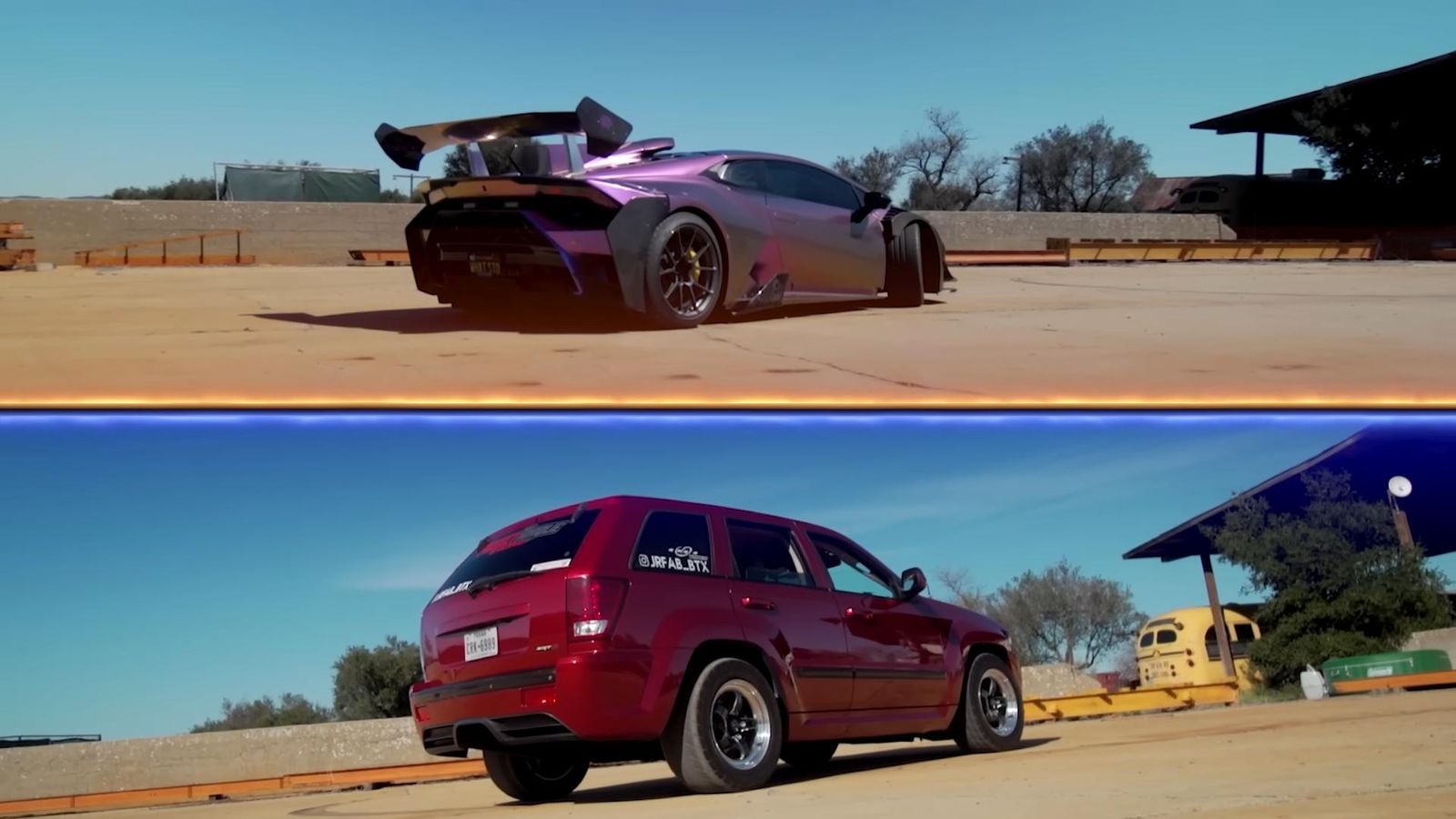1200Hp Huracan Super Trofeo Evo Vs 1000Hp Grand Cherokee - Wcgw? 15 Videoscreenshot youtube alexchois1200hplamborghinihuracanvstwinturbohemijeepdragracethisvsthat 020