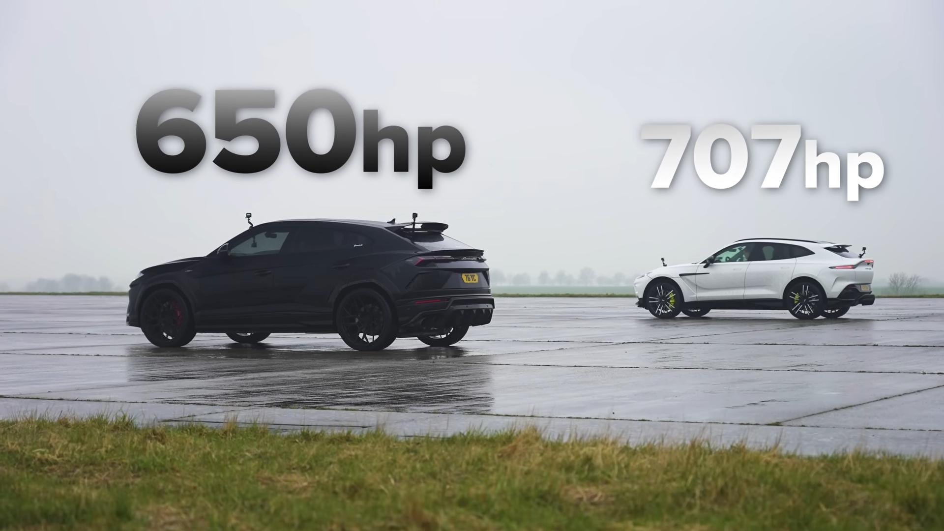 Videoscreenshot youtube astonmartindbx707vlamborghiniurusdragrace 619