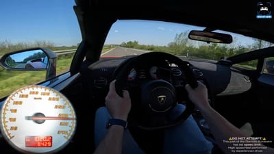 Lamborghini Gallardo Performante Autobahn Top Speed Run Fail! 2 Top speed test 1