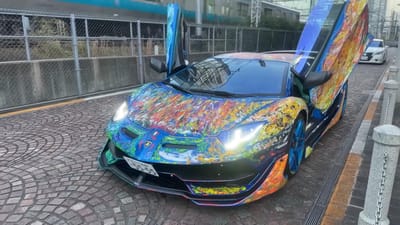 Breathtaking Transformation: Italian Artist Converts 2018 Lamborghini Aventador Svj Into A Masterpiece Canvas! 2 Videoscreenshot youtube 900