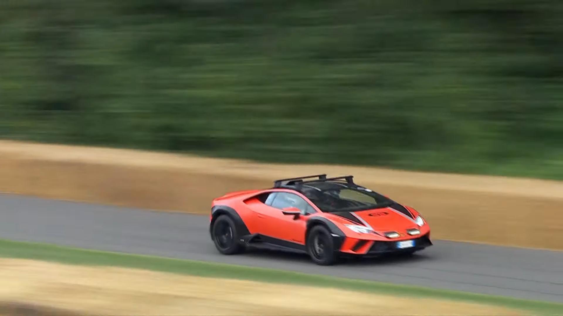 Lamborghini Huracan Sterrato Explosive Entry Takes The 2023 Goodwood Festival Of Speed By Storm 3 Videoscreenshot youtube offroadlamborghinihuracansterratomakesdynamicdebutatgoodwood 026
