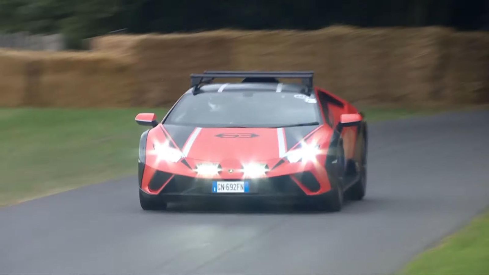 Lamborghini Huracan Sterrato Explosive Entry Takes The 2023 Goodwood Festival Of Speed By Storm 10 Videoscreenshot youtube offroadlamborghinihuracansterratomakesdynamicdebutatgoodwood 036