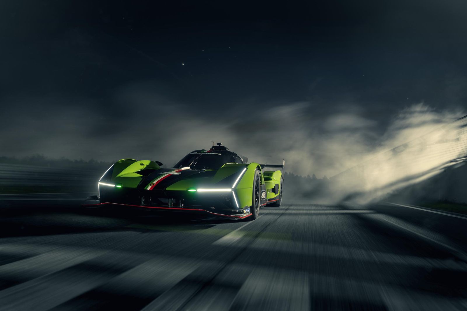 Lamborghini sc63 hybrid racer prototype showcased here