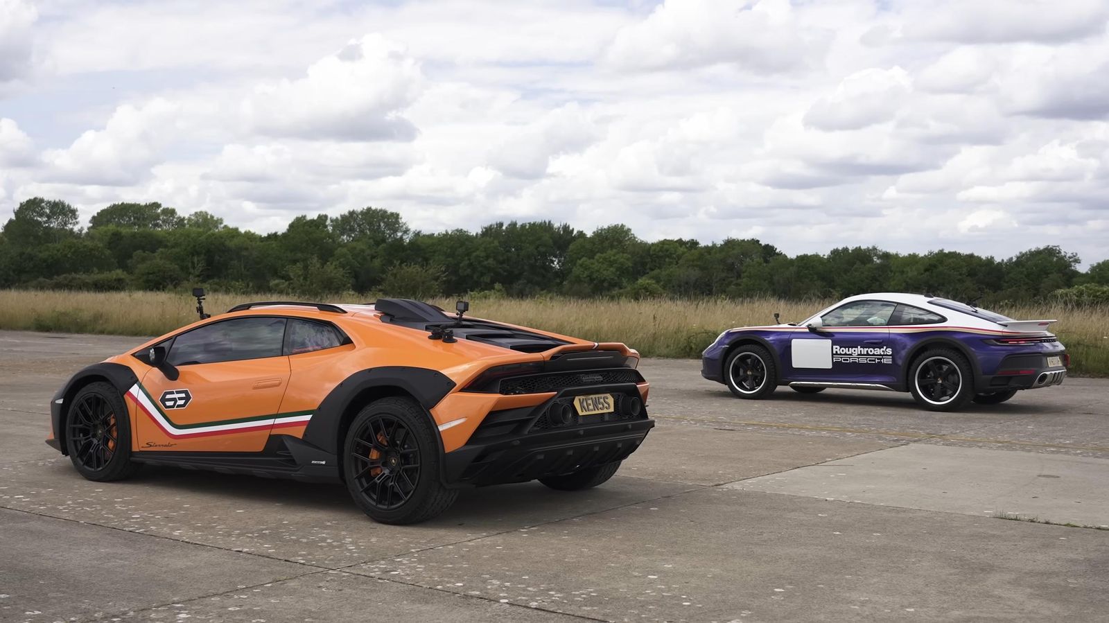 Crazy Crossover Drag Race Battle: 2023 Lamborghini Huracan Sterrato Vs Porsche 911 Dakar 9 Vs youtube newlambosterratovporsche911dakardragrace 933