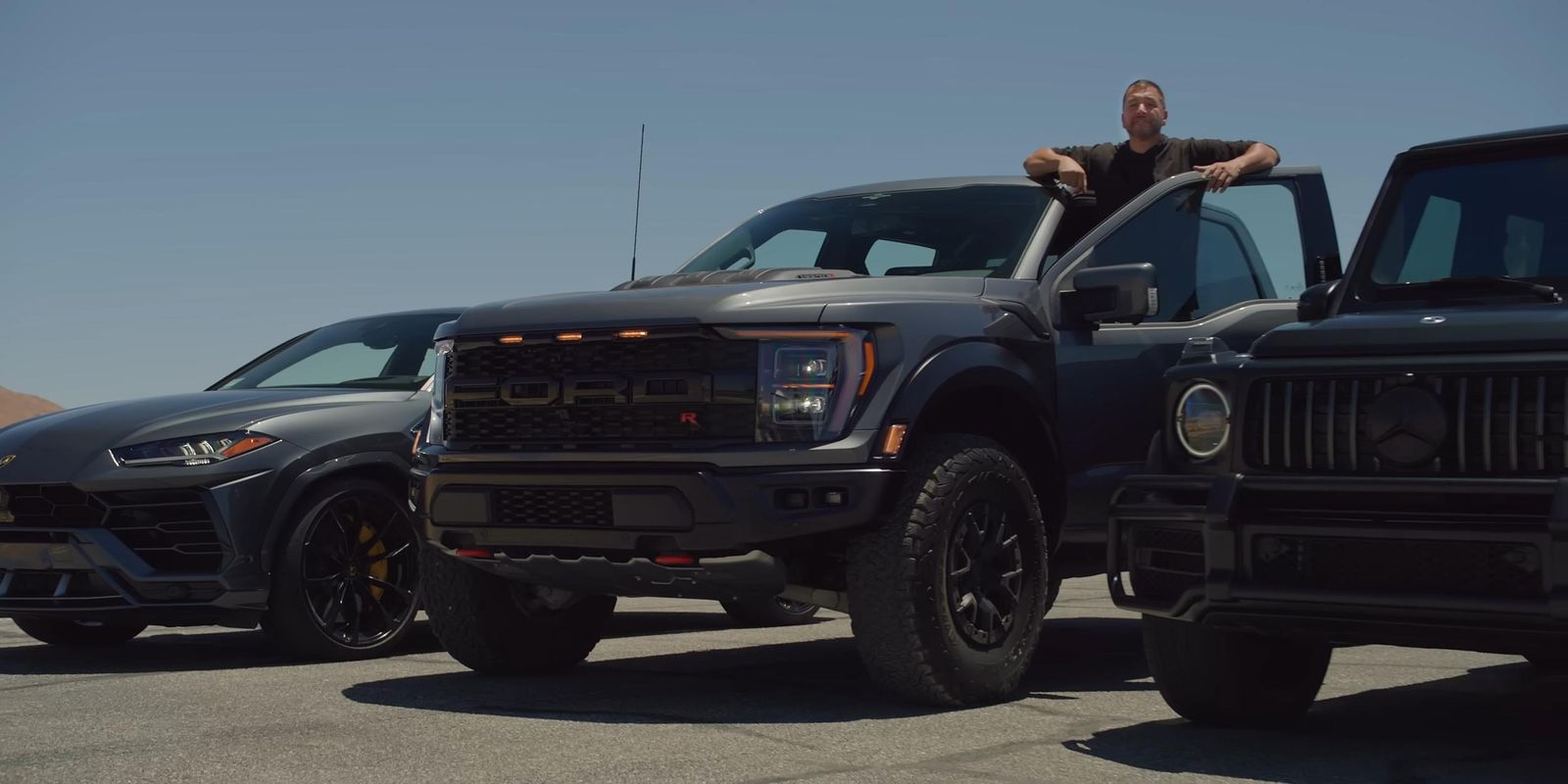 The Ultimate Heavyweight Drag Race Battle: Lamborghini Urus Vs Ford Raptor R Vs Mercedes G63 Amg 3 Vs youtube raptorrvscullinanurusg63amgescaladevrangerovercammisaultimatedragracereplay 952