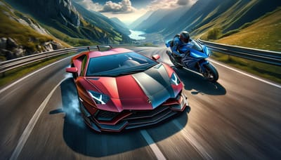 Aventador vs superbike