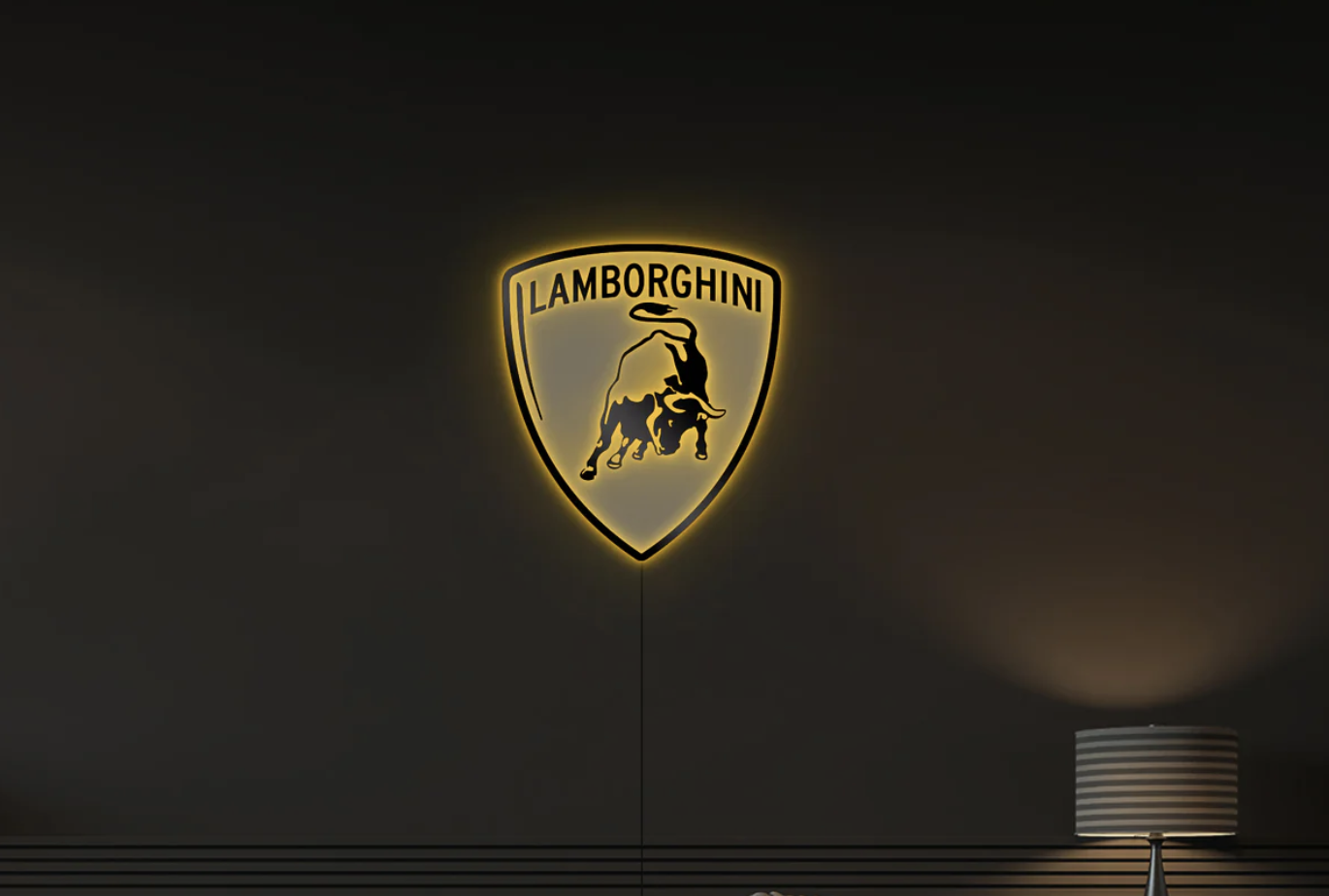 Best Christmas Gifts For Lamborghini Enthusiasts 9 Lamborghini logo led sign