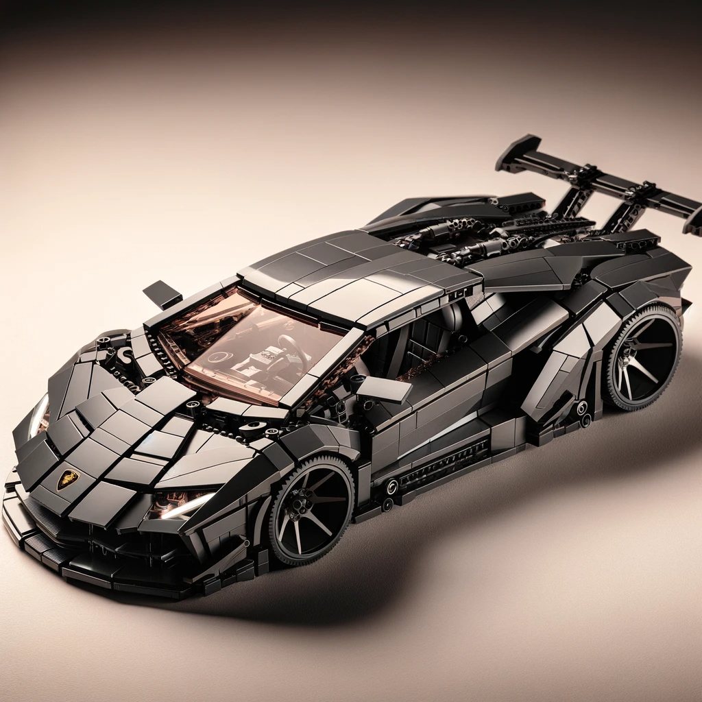 2024 Lego Speed Champions Set Will Include An Exclusive Licensed Lamborghini Supercar 5 Dall·e 2024 01 09 13. 33. 29 a lego model car inspired by a sleek futuristic sports car resembling the style of a lamborghini aventador but with unique design elements. The car