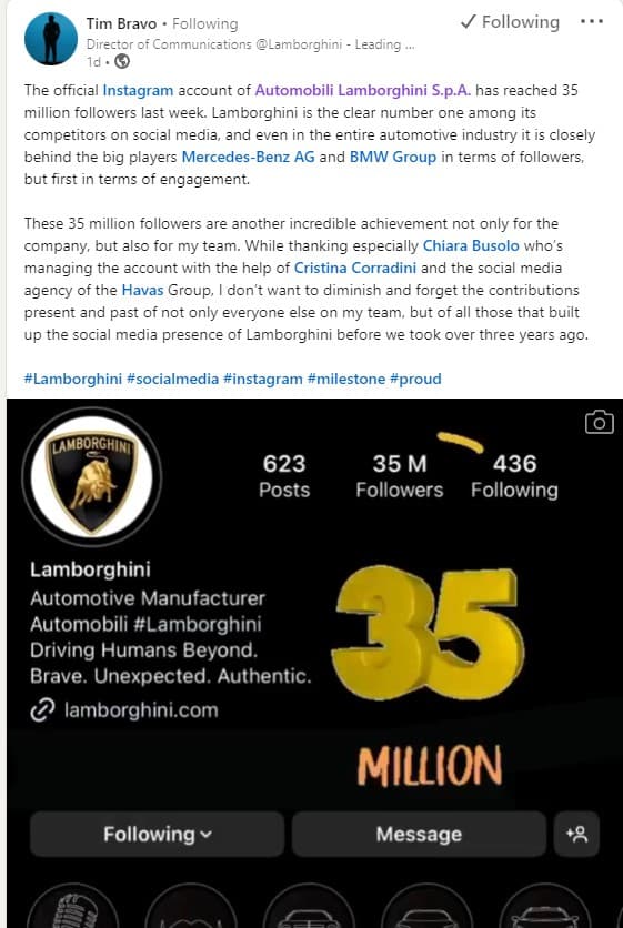 Lamborghini'S Instagram Milestone, An Amazing Journey To 35 Million Followers 5 Screenshot 1 7