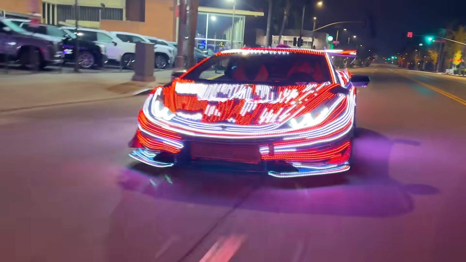 Alex Choi Lamborghini Huracan With 30,000 Led Lights Is Insanely Bright And Illegal! 34 Vs youtube theworldsmostdistractingcar30000ledsonalambo 325