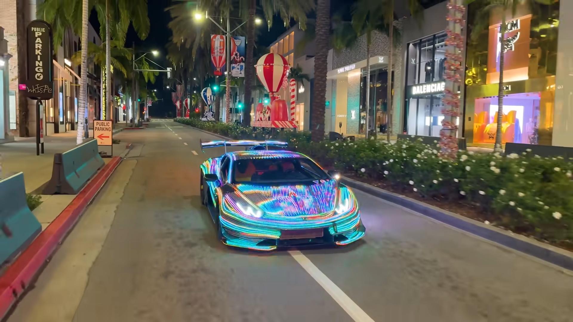 Alex Choi Lamborghini Huracan With 30,000 Led Lights Is Insanely Bright And Illegal! 3 Alex choi lamborghini huracan