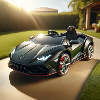 Dall%c2%b7e 2024 02 02 20. 34. 04 a sleek and modern toy lamborghini ride on car designed for children. The car is detailed with vibrant colors featuring a realistic design that inclu