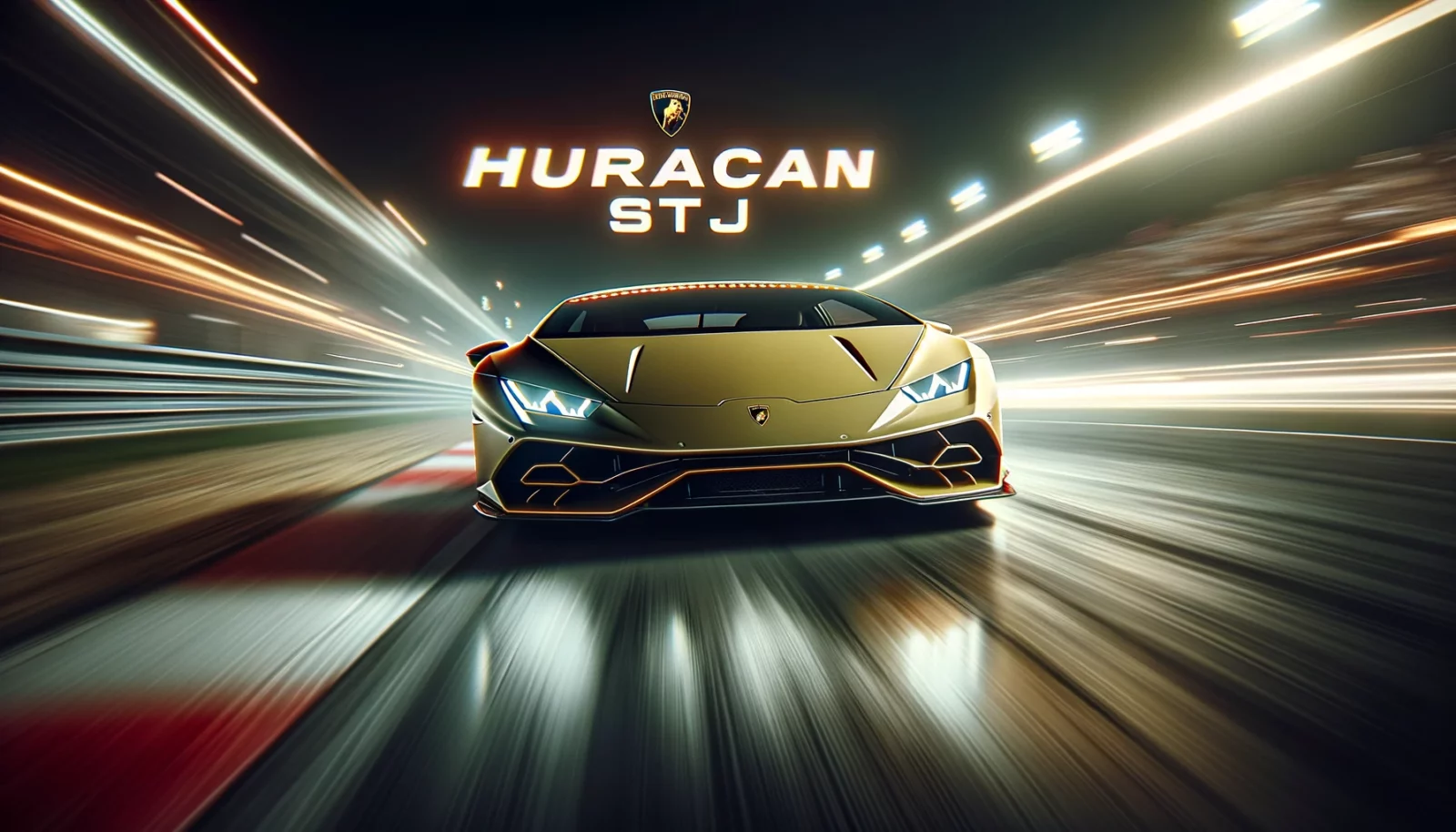Lamborghini Trademarks Huracan Stj: A High-Octane Release Set To Outpace The Sto As The Ultimate Finale V10 Model! 7 Dall·e 2024 02 28 17. 46. 41 create a photorealistic image where the focus is on the text huracan stj displayed prominently in the foreground with a lamborghini huracan subtly