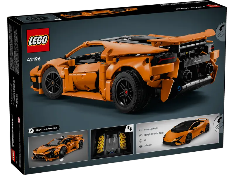 Unique Lego Technic 42196 Lamborghini Huracan Tecnica To Debut Soon In Striking Orange At A Budget-Friendly Price! 5 Lego technic 42196 lamborghini huracan tecnica