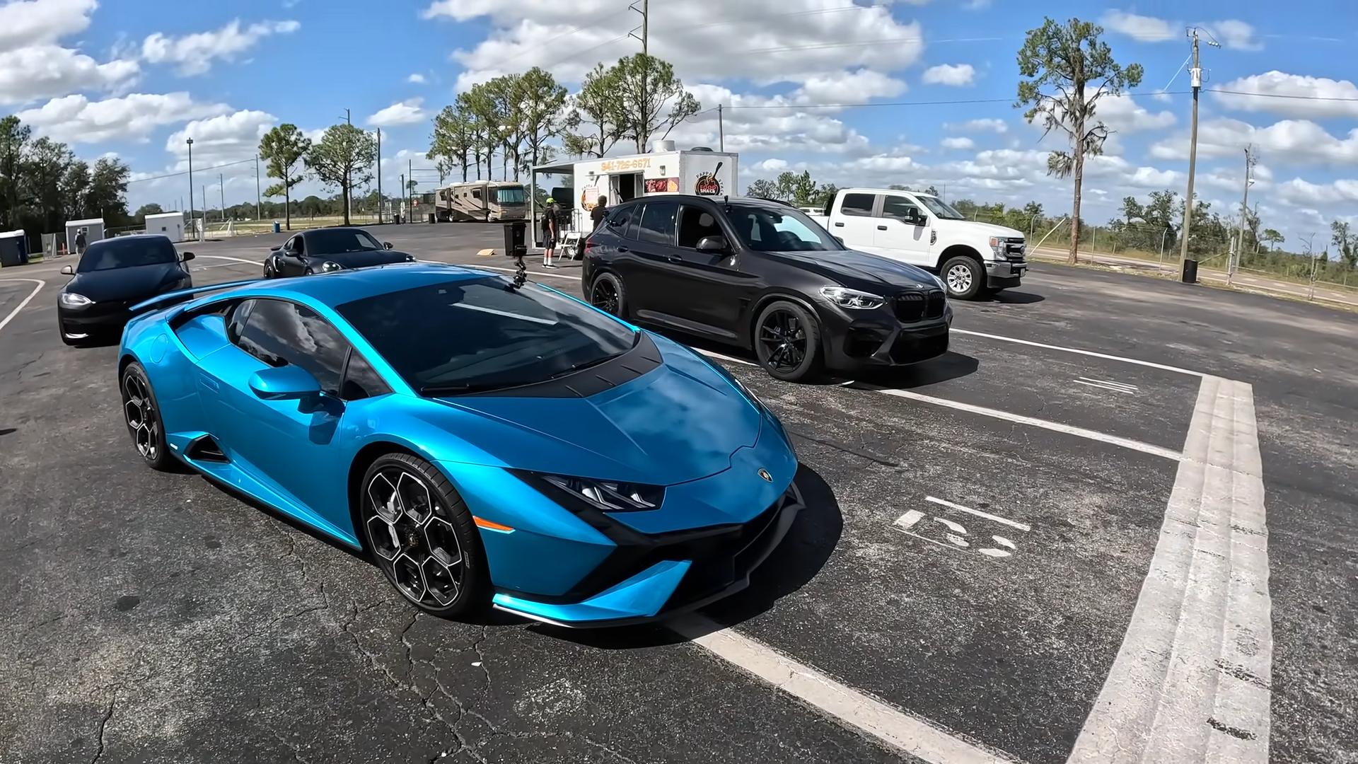 Clash Of Titans: Lamborghini Huracan Tecnica Vs Bmw X3 M Face Off In An Exciting Drag Race Extravaganza! 3 Lamborghini huracan tecnica vs bmw x3 m