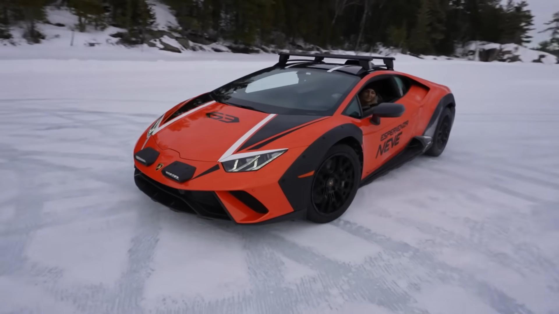Discover How Actress And Youtuber Emelia Hartford Conquers Icy Terrains With The Stunning Lamborghini Huracán Sterrato 7 Vs youtube oopsigotalamborghinisterrato 747