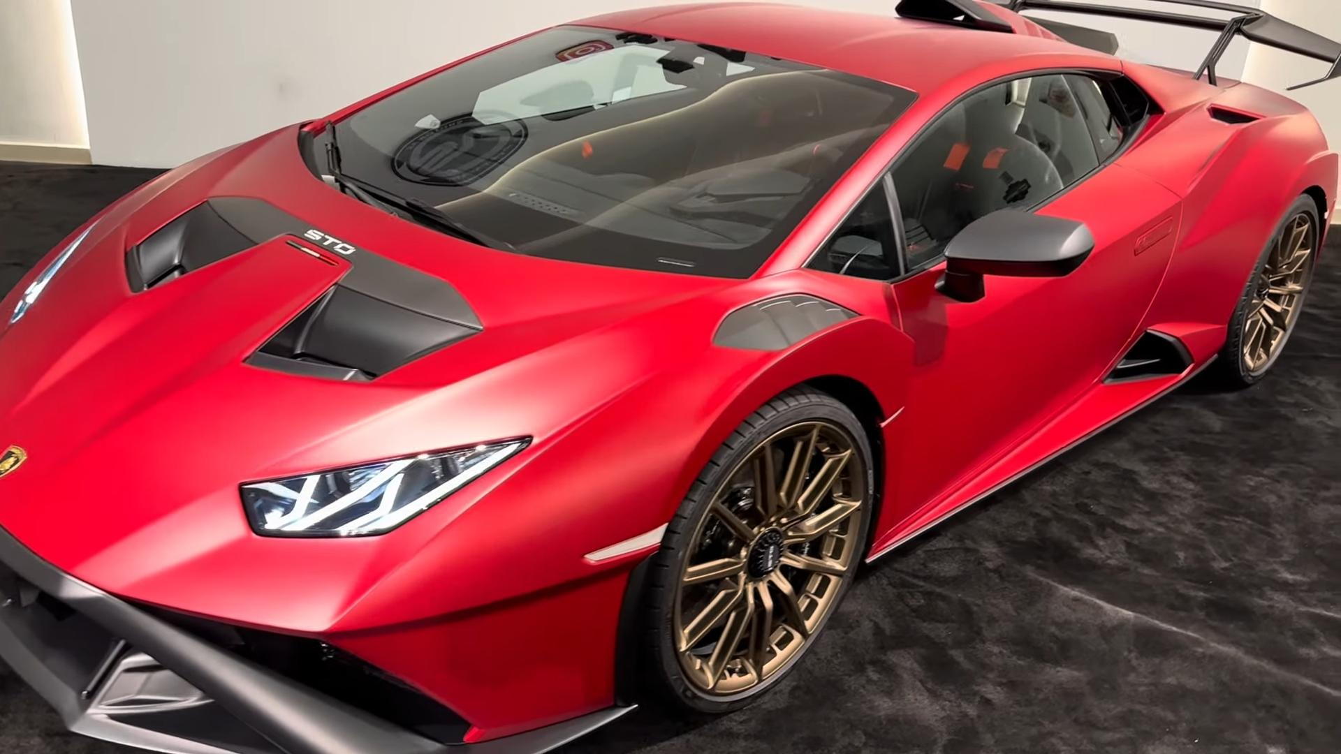 The Stunning Rosso Pyra Lamborghini Huracan Sto With Classy 5 Spoke Matte Wheels : A Showstopper For The Ages! 5 Rosso pyra lamborghini huracan sto