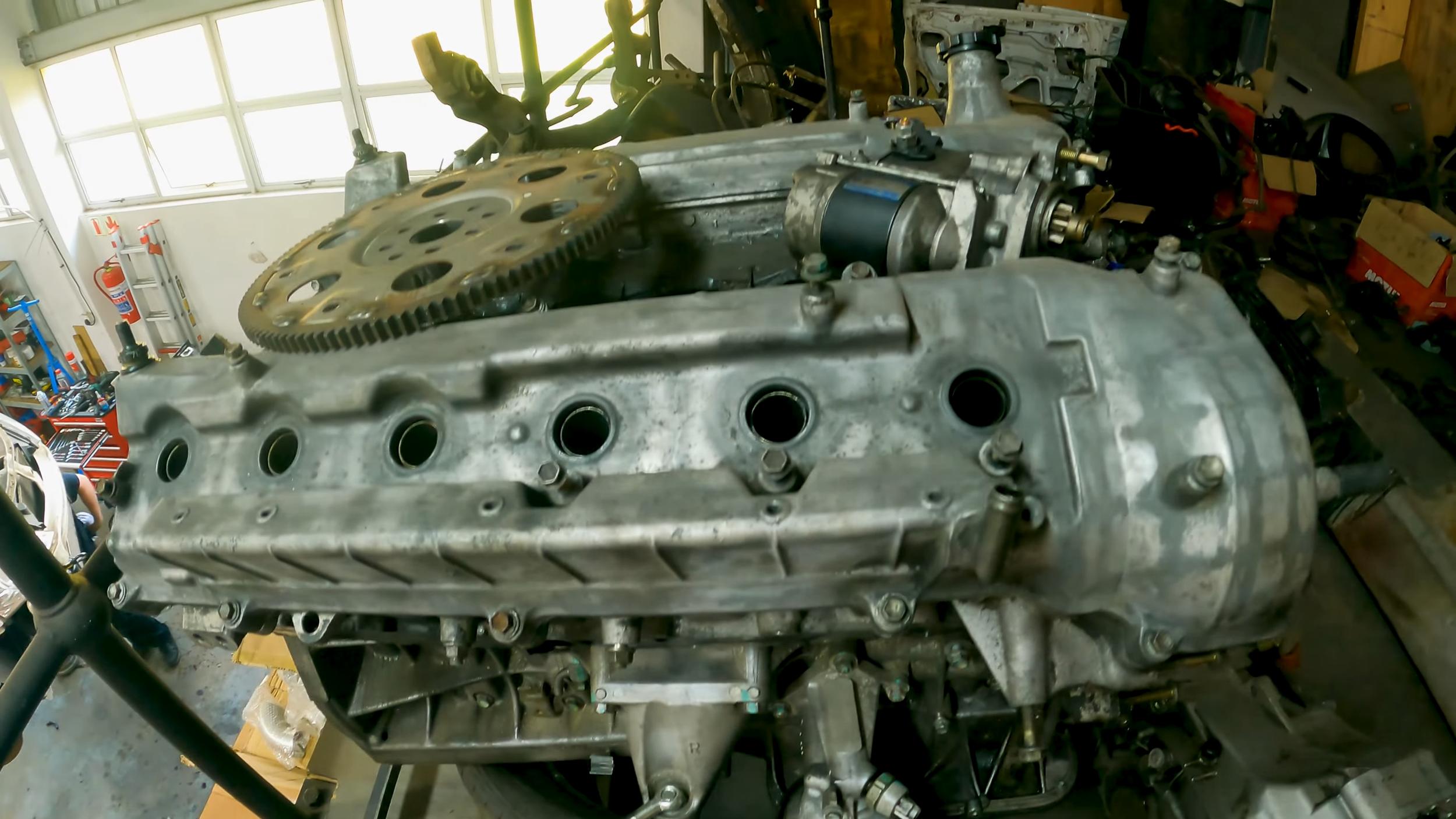 Blasphemy Or Brilliance? Unique Toyota V12-Swapped Lamborghini Countach Clone Sparks Debate! 5 Vs youtube buildingalamborghinicountachreplicawithatoyota1gz fev12 episode2enginetransaxle 029