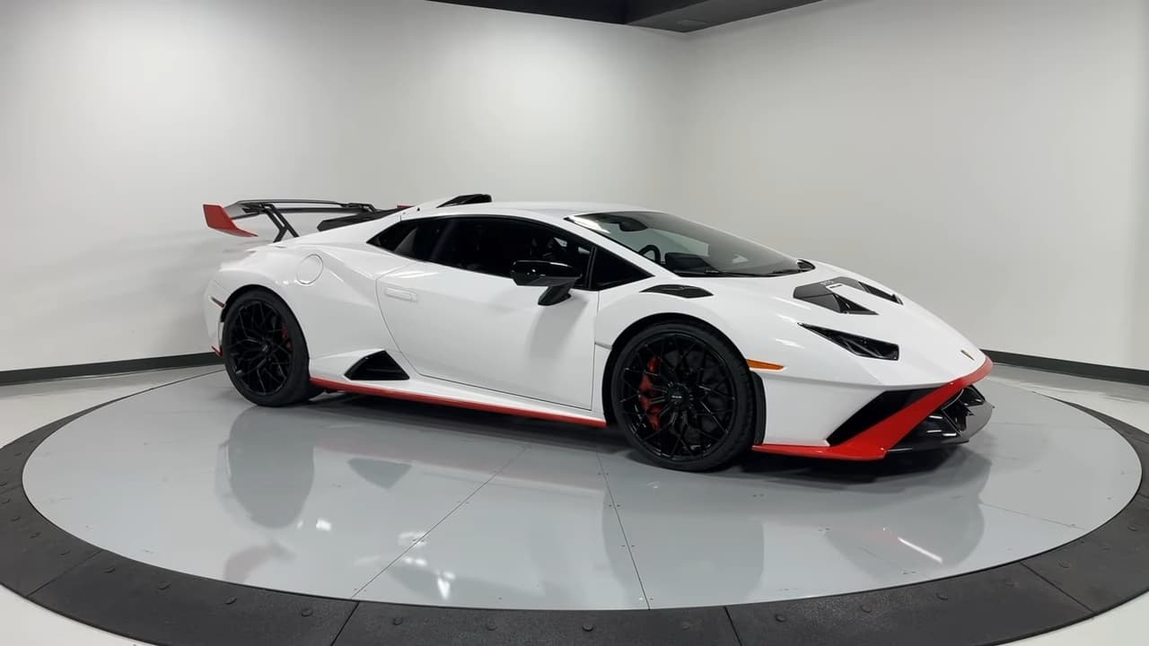 The Stunning Rosso Pyra Lamborghini Huracan Sto With Classy 5 Spoke Matte Wheels : A Showstopper For The Ages! 13 Bianco