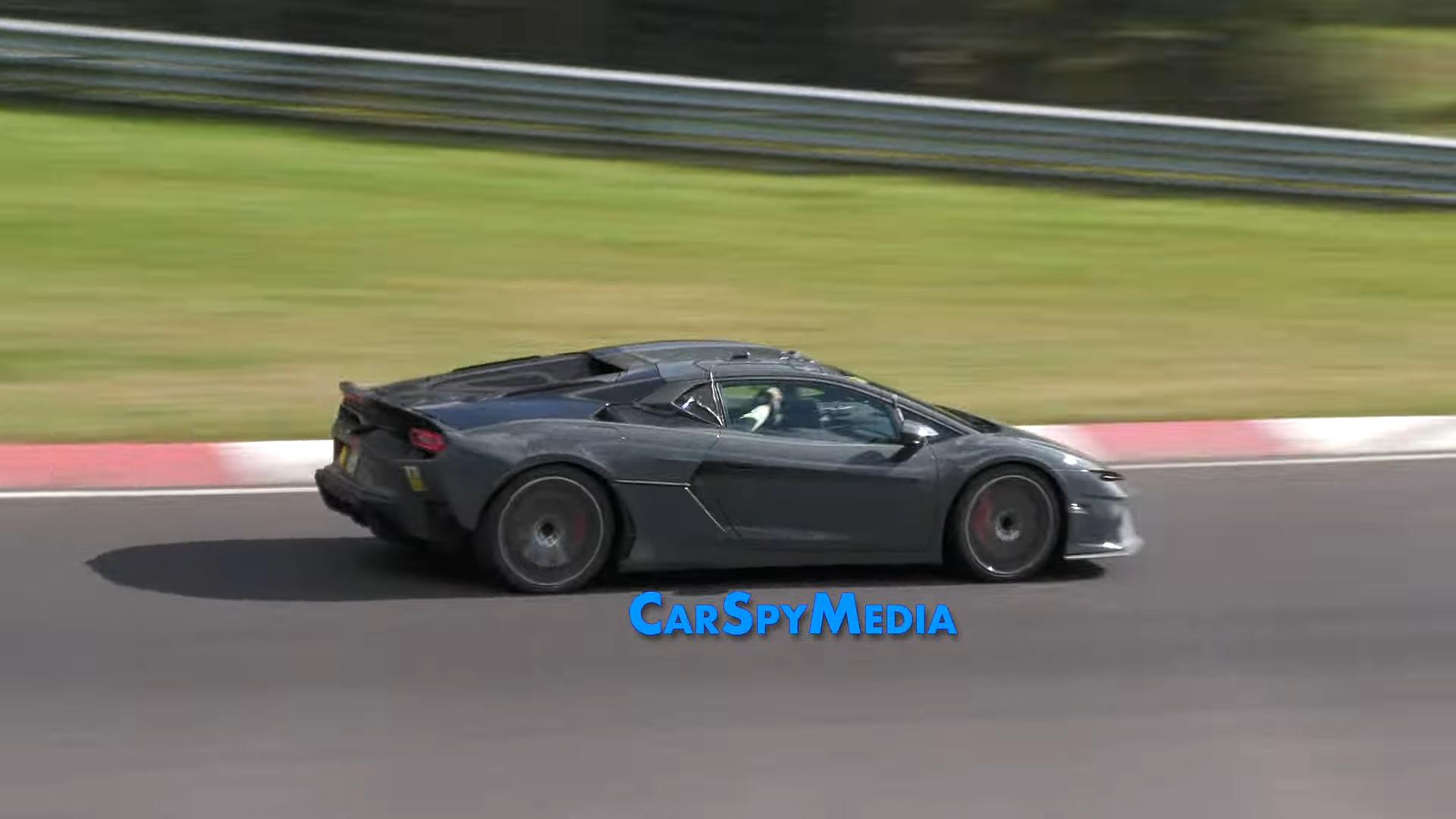 Uncamouflaged Lamborghini Temerario Spotted At Nurburgring Taking Full Advantage Of Its Hybrid V8 7 Vs youtube 2025lamborghinitemerariosportscarundisguisedhuracnsuccessortiretestingatthenrburgring 012