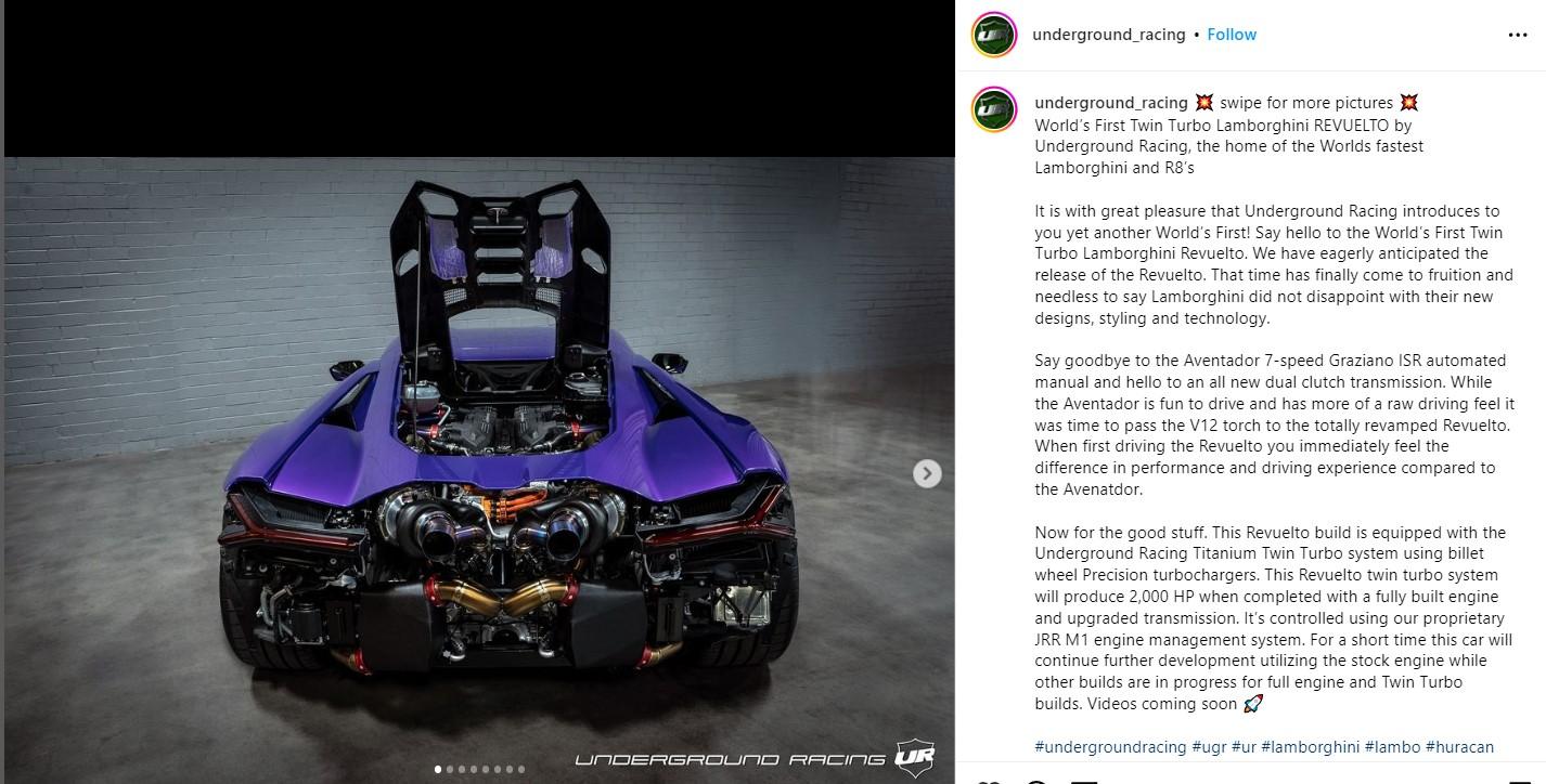 The World’s First Twin-Turbo Revuelto By Underground Racing Is Lamborghini'S Most Powerful Hybrid Model! 7 Screenshot 7 2