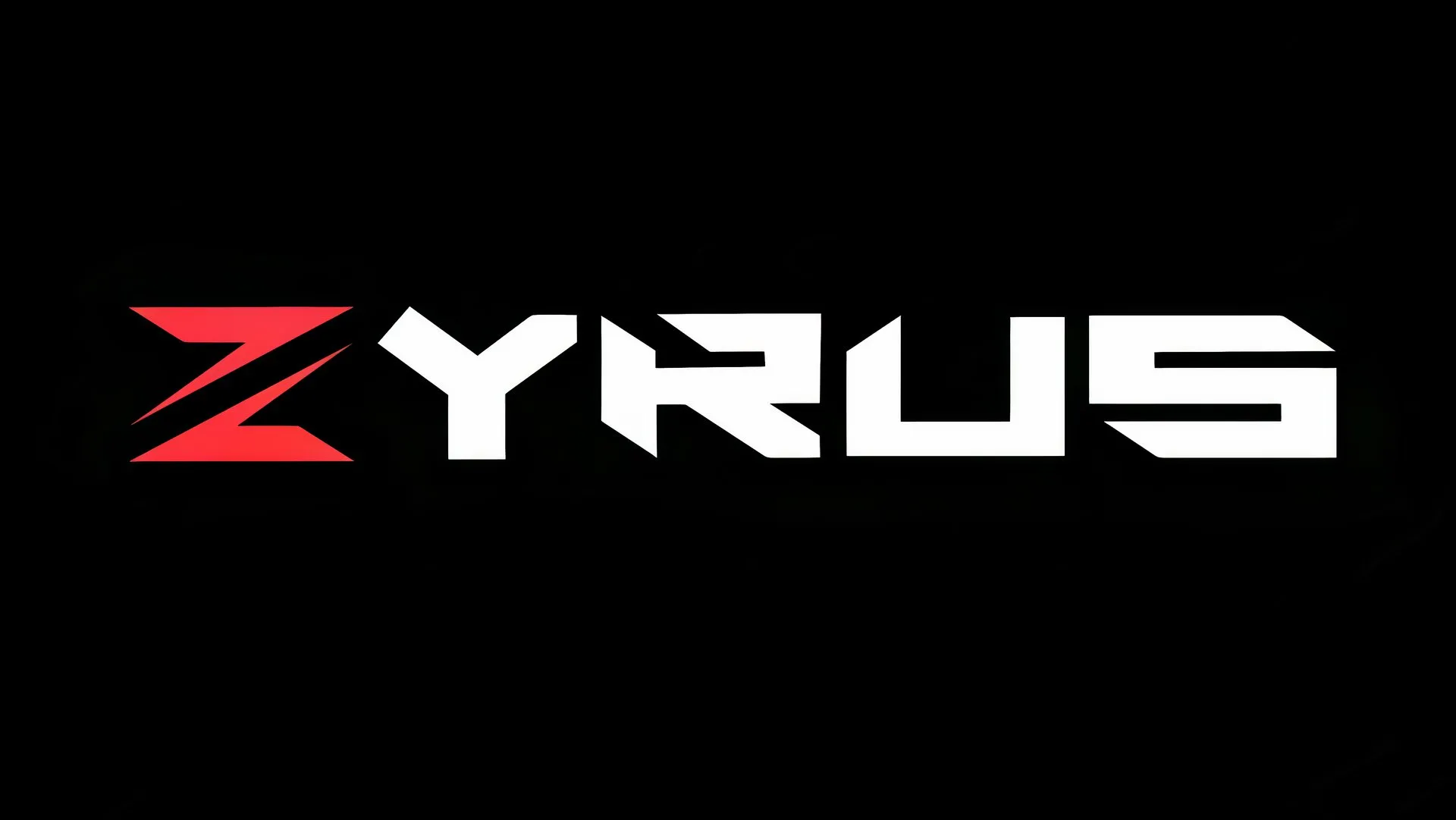 Zyrus Strada R³: A 1,500-Hp Twin-Turbo V10 Huracán Built For The Street 7 A graphic image displaying the word 'zyrus' in a stylized font, with the first letter 'z' in red and the rest of the letters in white, set against a solid black background. This appears to be a brand