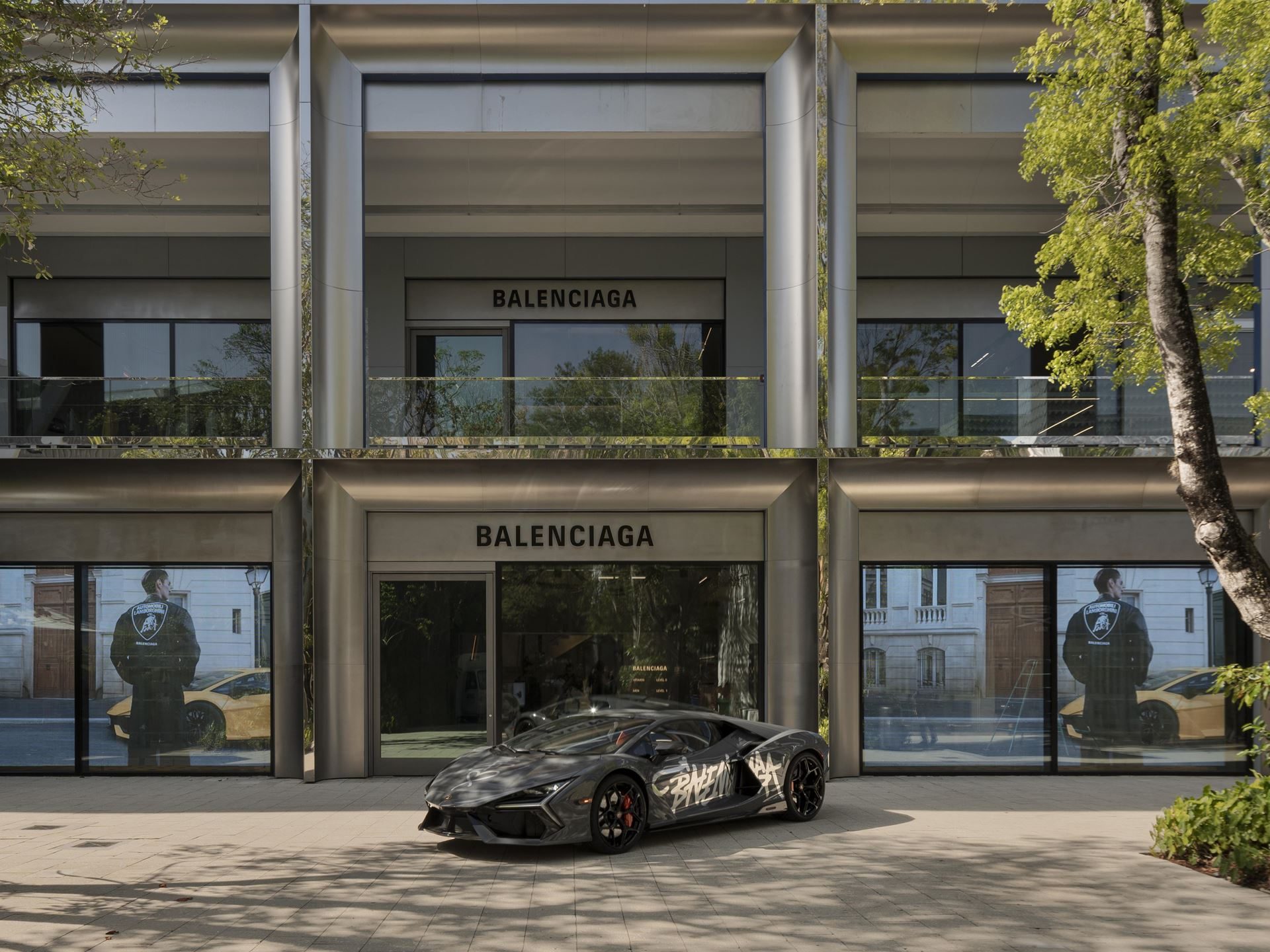 Balenciaga Lamborghini Collaboration Puts Temerario Artwork On The Runway And Graffiti-Wrapped Revueltos Outside Flagships Worldwide 17 Balenciaga lamborghini collaboration launch 2 draft 4e4c55ae event 008