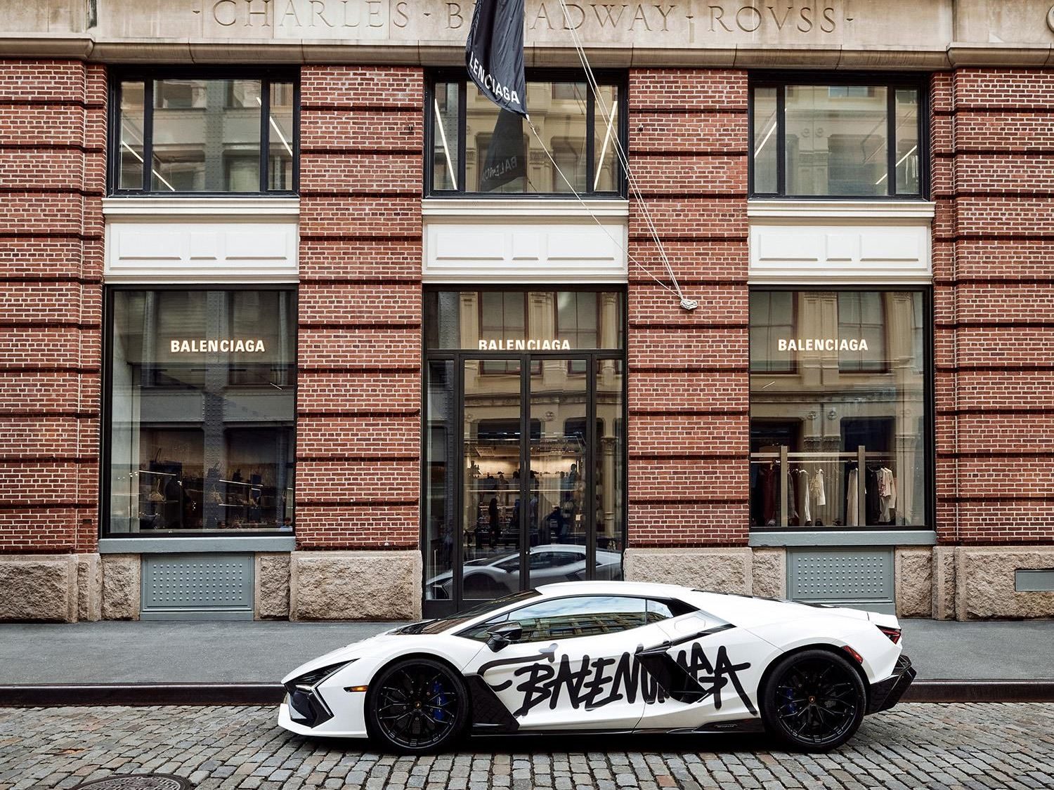 Balenciaga Lamborghini Collaboration Puts Temerario Artwork On The Runway And Graffiti-Wrapped Revueltos Outside Flagships Worldwide 19 Balenciaga lamborghini collaboration launch 2 draft 4e4c55ae event 009
