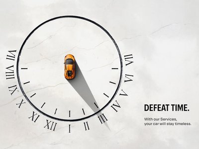 Five Years Of Free Maintenance And A Decade Of Warranty: What Lamborghini'S Expanded Aftersales Program Actually Covers 2 An orange lamborghini huracan positioned within a large clock face with roman numerals, symbolizing the brand's aftersales commitment to longevity