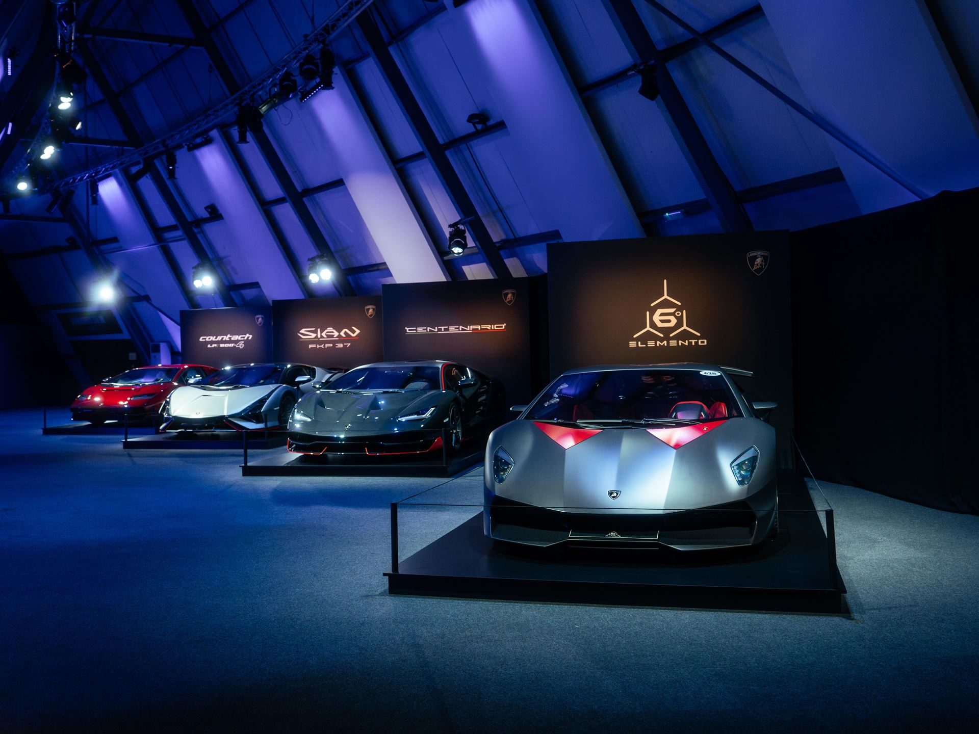 Lamborghini Day Uk Puts The Sold-Out Fenomeno And Drivable Temerario In Front Of 300 Owners At Millbrook 9 Lineup of iconic lamborghini models including the countach lpi 800-4, sián, centenario, and sesto elemento on display platforms