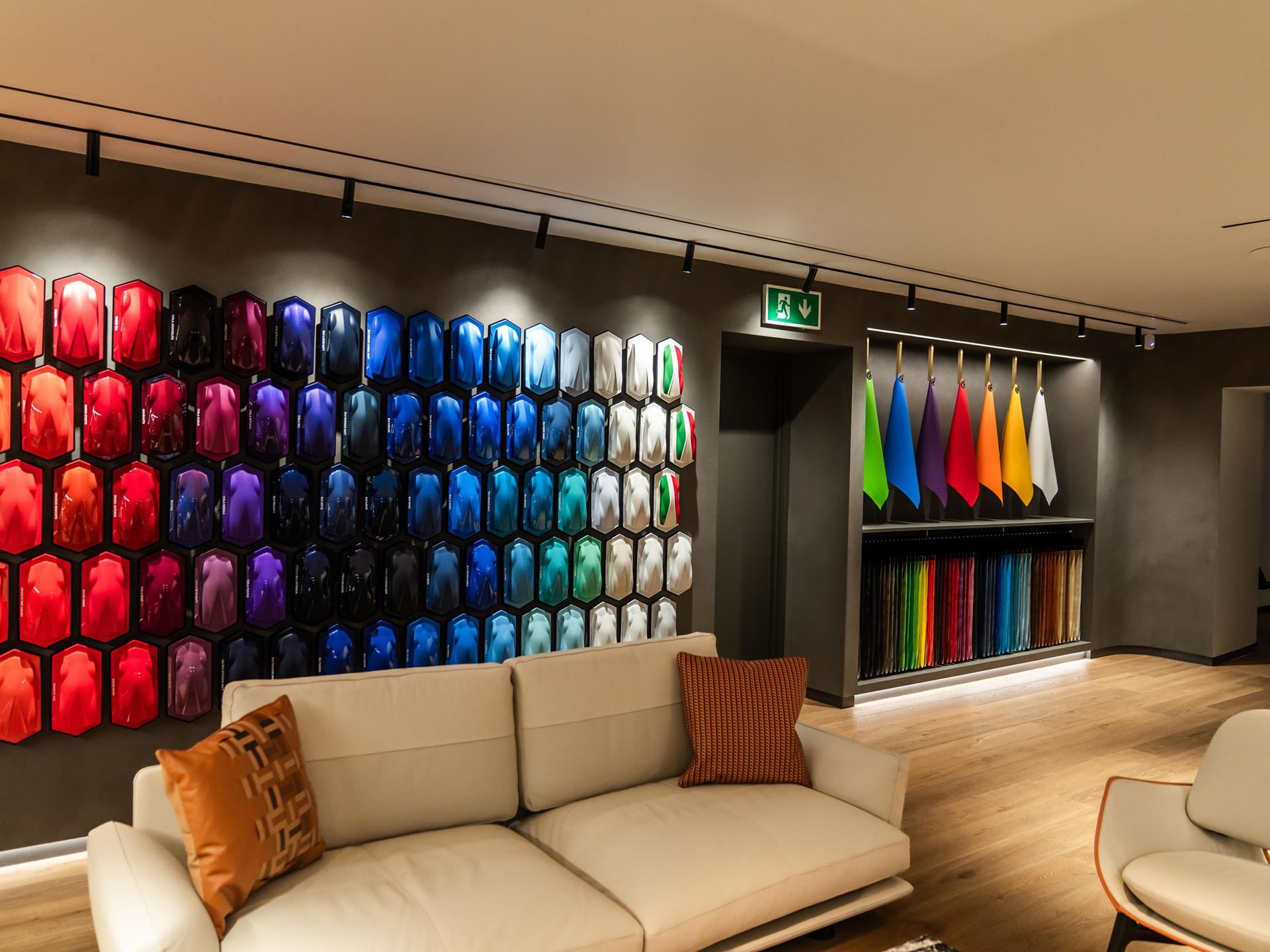 Lamborghini Plants Its Hybrid-Era Flag In Berkeley Square With Europe'S Most Extensive Ad Personam Display 11 Luxurious ad personam lounge interior with comfortable seating, extensive color and material sample displays, and warm ambient lighting