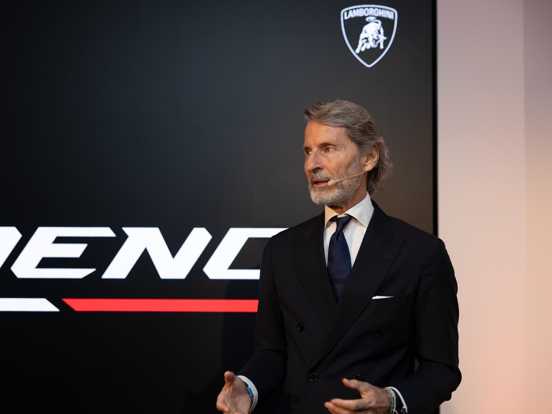 Lamborghini Plants Its Hybrid-Era Flag In Berkeley Square With Europe'S Most Extensive Ad Personam Display 5 Stephan winkelmann, ceo of lamborghini, speaking at the mayfair showroom opening event