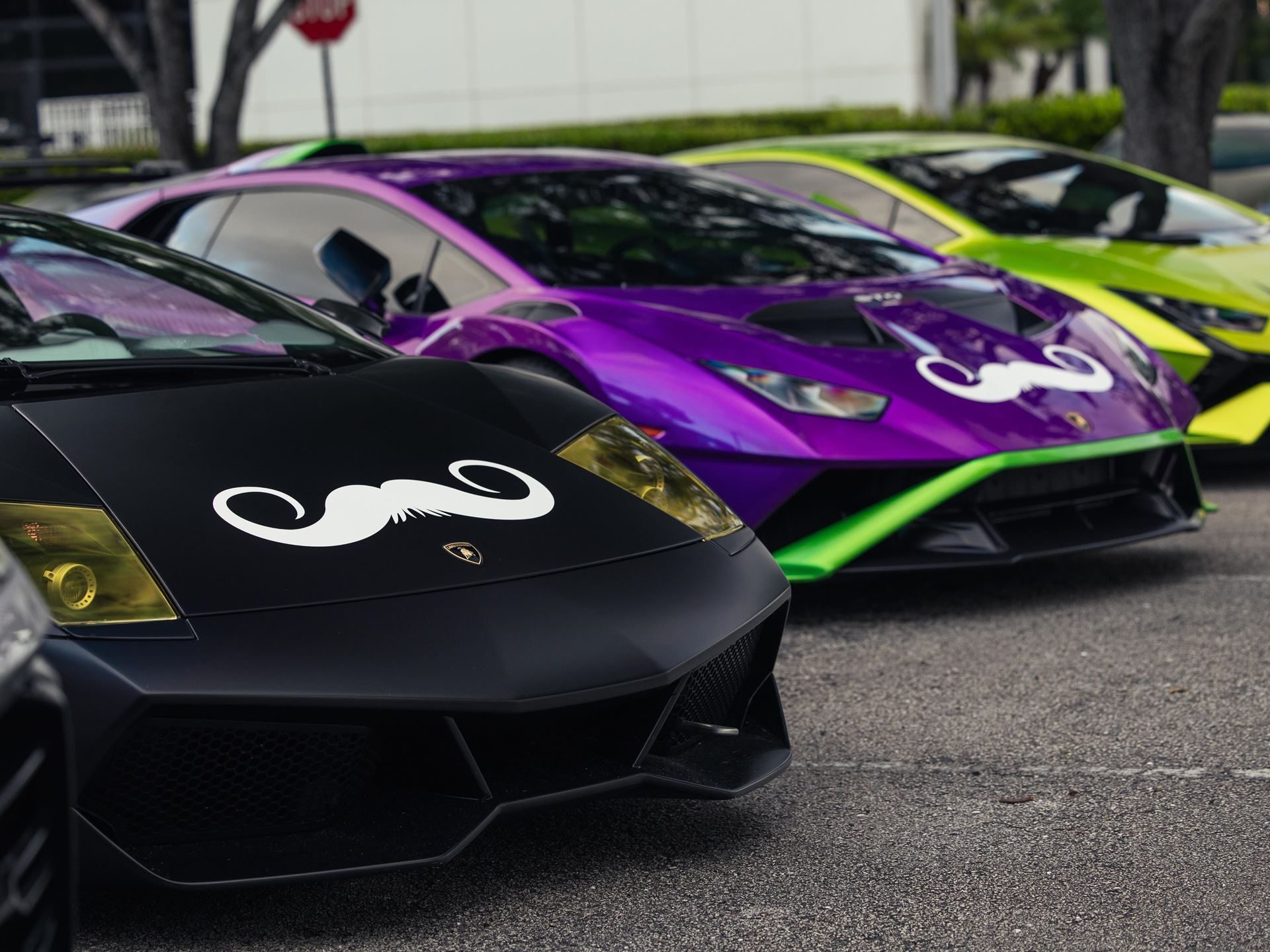 150 Mustache-Clad Lamborghinis Hit Miami As Movember Campaign Enters Year Four 25 Lamborghini movember 2024 miami bull run draft 12bf0706 event 007