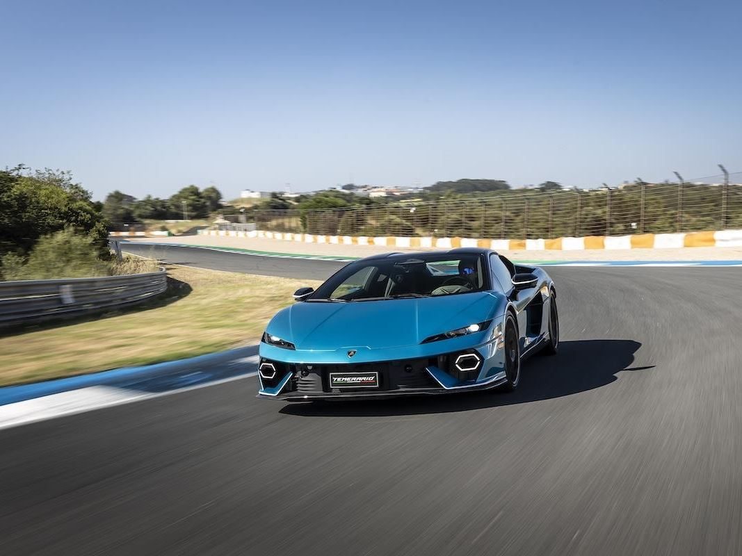 Lamborghini'S 24.6% Profit Margin Bankrolls The Temerario Era, Even As Tariffs And Currency Bite 3 Blue lamborghini temerario leaning into a racetrack corner with visible speed blur