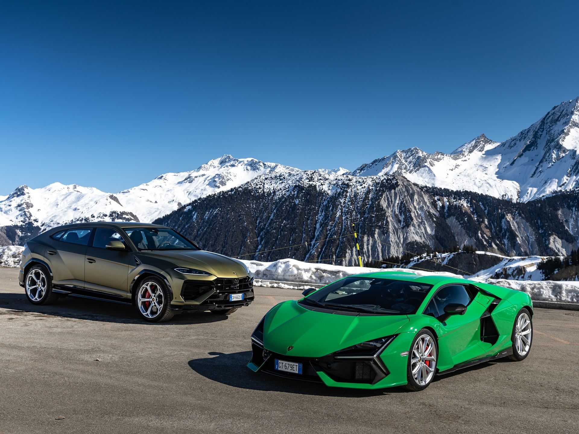 Lamborghini Took Its Hybrid Lineup To The French Alps, And The Convoy Included A Surprise Guest 19 Lamborghini revuelto urus se courchevel alps draft 65e37ce1 exterior 009