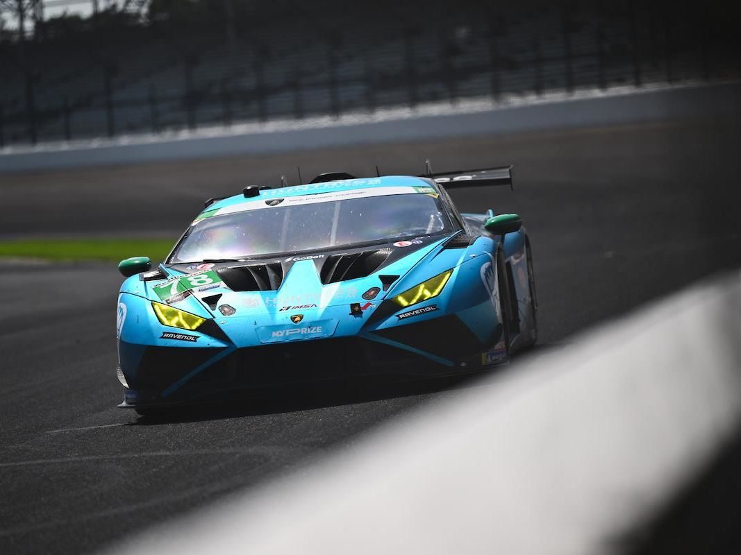The Lamborghini Sc63'S 'Evo Joker' Suspension Finally Showed What This Car Can Do, Just As The Program Winds Down 11 Blue lamborghini huracán gt3 evo2 with yellow headlights racing on track