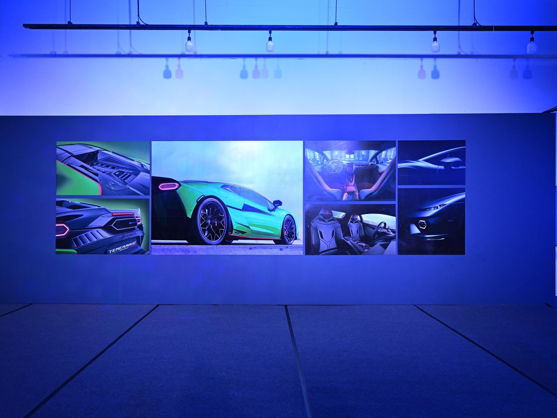 Lamborghini Temerario Lands In Korea With A 10,000-Rpm V8 That Borrows From Racing Engines 3 Infographic screen showing multiple detail views of the lamborghini temerario exterior and interior