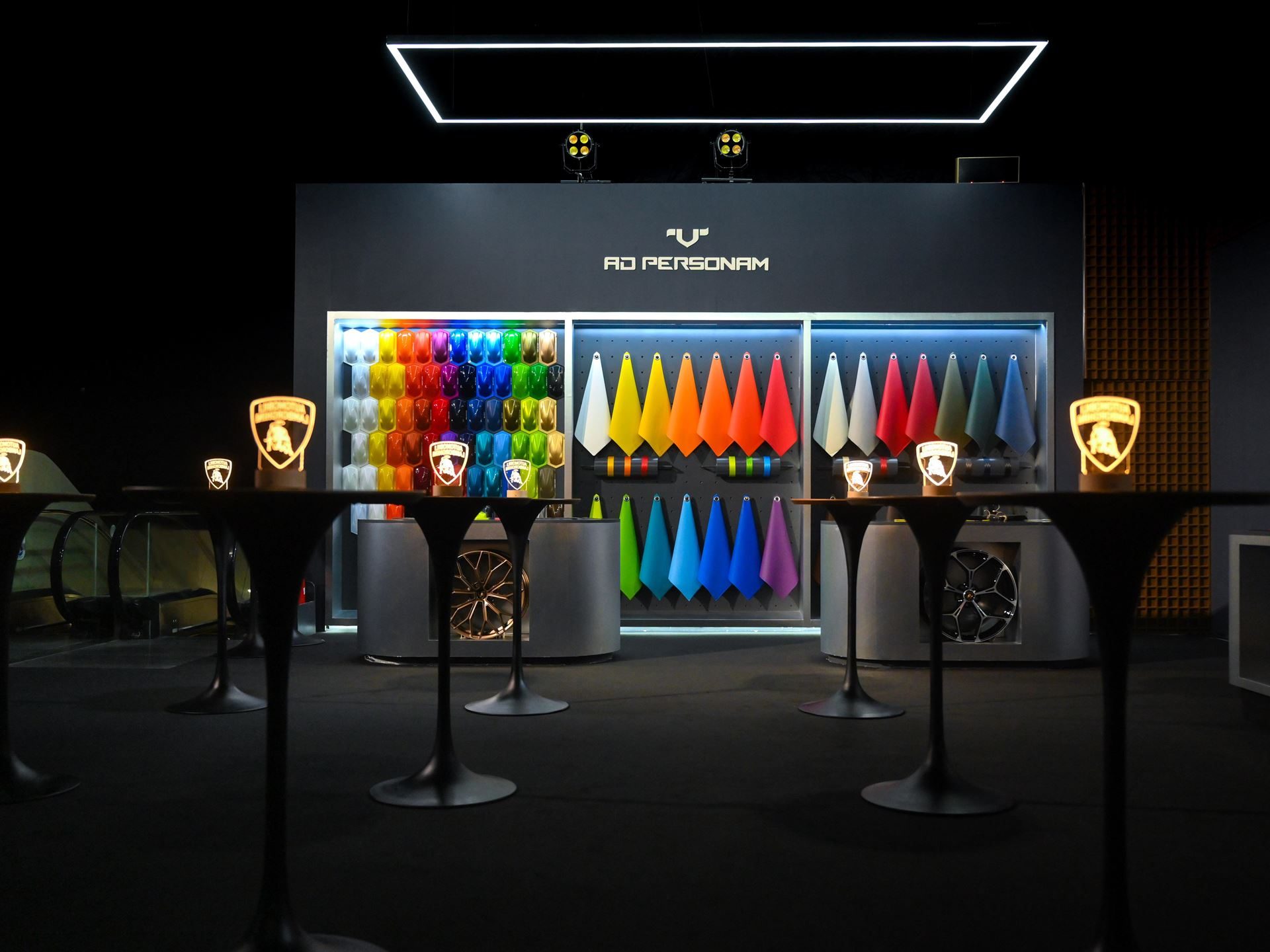 480 Hours Of Hand-Painting: The Third Revuelto Opera Unica Targets China'S Collectors 3 Display of lamborghini ad personam customization options including paint samples and material swatches at esperienza arte shanghai